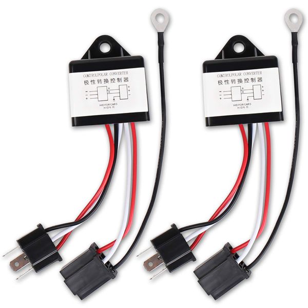 MOVOTOR Polarity Conversion Relay Negative Control Car Multi Relay Unit H4 12V HID Headlight Plus Control Hi/Lo Switchable for Jimny Headlights