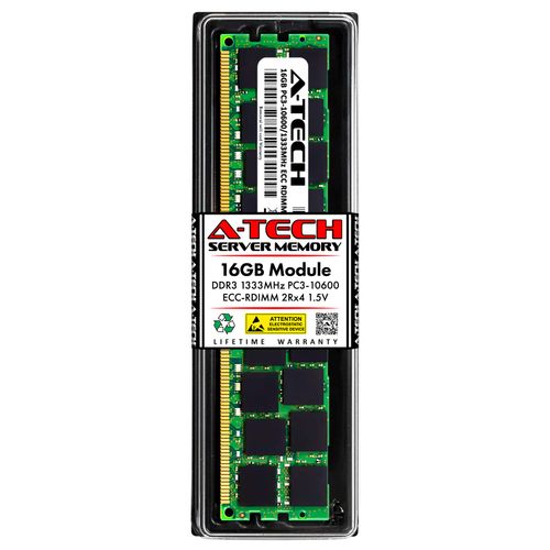 A-Tech 16GB RAM for Dell PowerEdge T410 | DDR3 1333MHz PC3-10600 ECC Registered RDIMM 2Rx4 1.5V Server Memory Module (Replacement for SNPMGY5TC/16G, SNPMGY5TC/16GWS, A6996789, A7088187, MGY5T, 0MGY5T)
