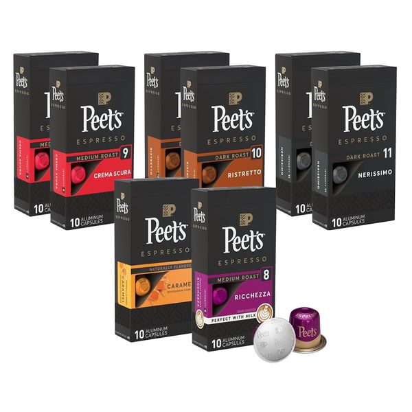 , Dark Roast Espresso Capsules Variety Pack, Compatible with Nespresso Original