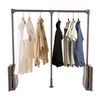 35-47 Inch  Adjustable Closet Rod Closet-Mounted Pull Down Clothes Hanger Holder