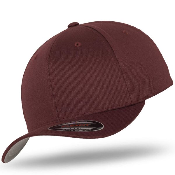 Flex fit Men's Wooly Combed Twill Cap Large/X-Large Maroon