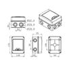 GEYA ABS Plastic Electrical Enclosure Junction Box Waterproof IP65 Dustproof HT5