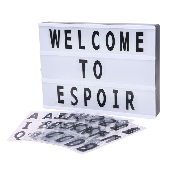 St.espoir LED Bright Flashing Message Board Interchangeable Letter for Store Display, Event Guidance, Room Decor (Black and White)