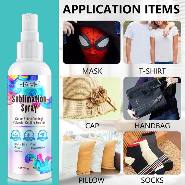 Sublimation Spray, Sublimation Spray for Cotton Shirts, Sublimation Coating Spray Apply All Fabric, Sublimation Spray for Cotton Quick Dry & Super
