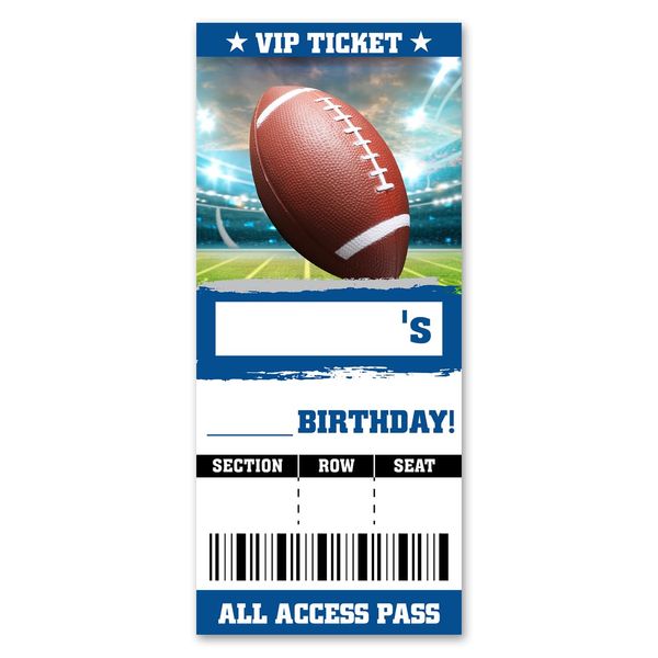 VAHATAN Football Birthday Party Invitations 20 Pack Football Ticket Invitations with Envelopes Invites Cards for Birthday Party