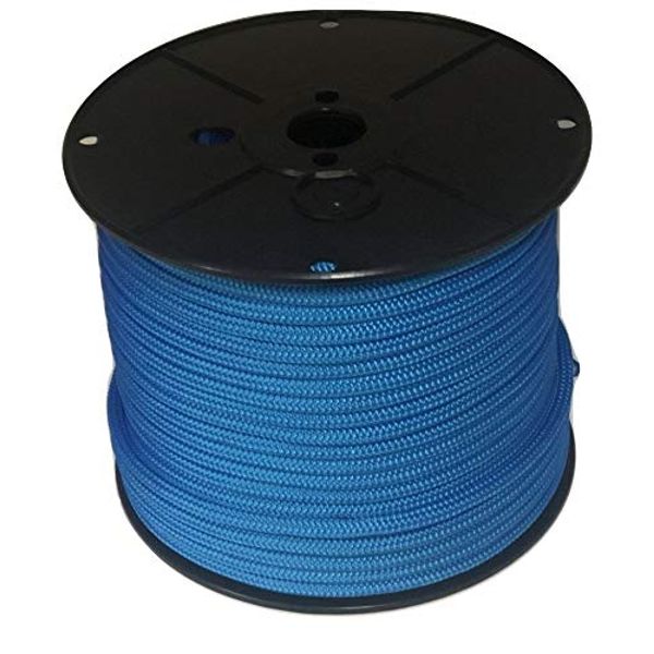 3/8" Blue Double Braided Nylon Anchor/Dock Line Rope (100 feet Hank)