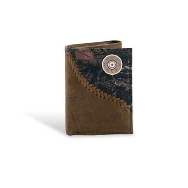 Shotgun Shell - Leather Fence Row Camo Trifold Wallet