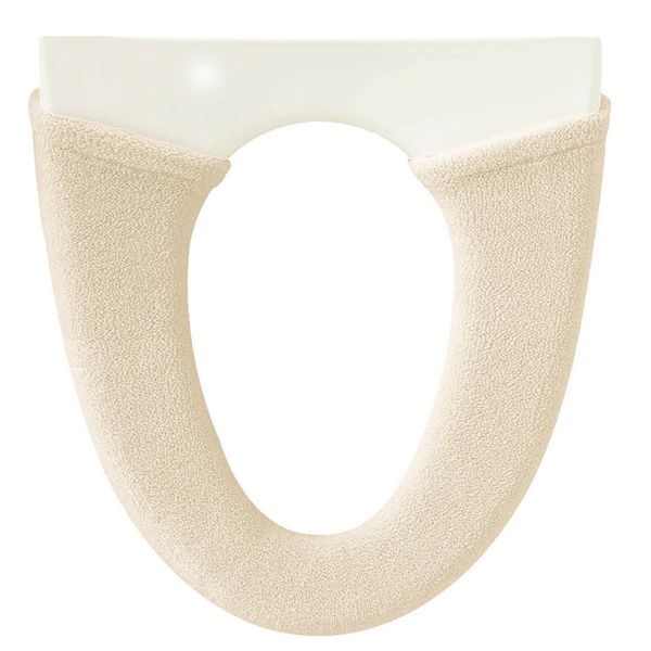 OKA Milling Toilet Seat Cover, Washing/Heating Type Dedicated Toilet Seat Cover, Beige (Nordic Natural Fruit Check)