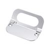 uxcell Finger Flush Pull Handle 74x34x5mm Rectangle for Drawer Door Bright Silver 3pcs