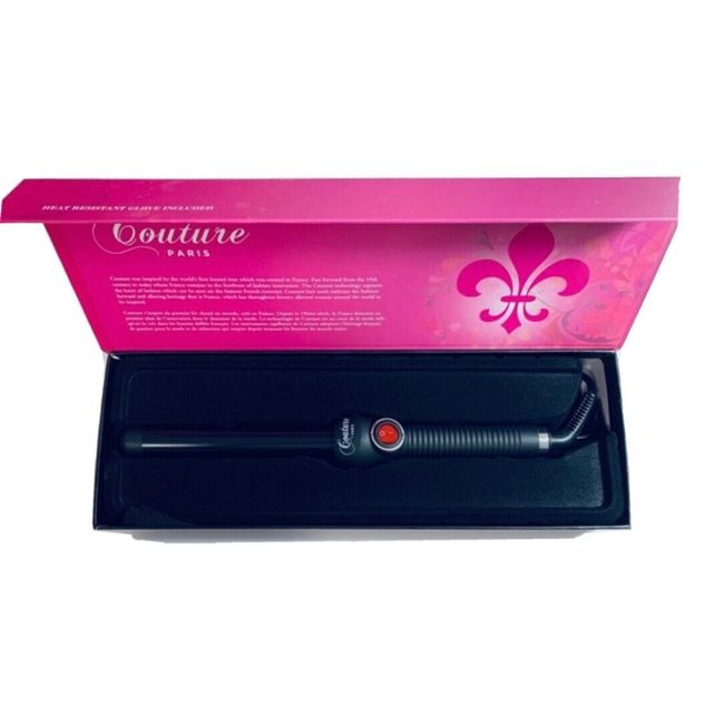 Couture Paris Black 19mm Hair Curling Wand-(RRP $300New in box with 2 Free gifts