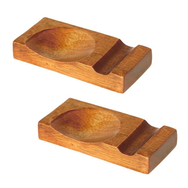 2 Pcs Chopstick Rest Holders Premium Chopstick Racks Wooden Chopstick Stands for Restaurant