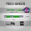 Peter Wright Snakebite Mamba: 22g Tungsten Darts Set with Flights and Stems