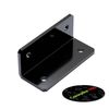 4 x Angled L Brackets, Polished Black Acrylic + 20x M5 Bolts, Right Angle Bracket, Corner