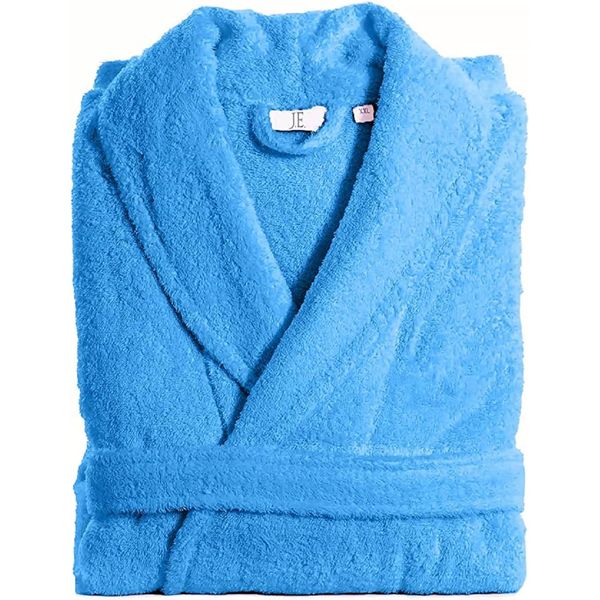 Soodie&Zuzu's Men Women Unisex Bathrobe 100% Egyptian Cotton Towel Dressing Gown Hooded And Shawl Collar Extra Absorbent Robe Belt Closure (UK, Alpha, M, Regular, Regular, Royal Blue Shawl)