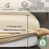 100% Viscose from Bamboo Sheets Queen Size, 18-24 Inch Extra Deep Pocket Beige Q