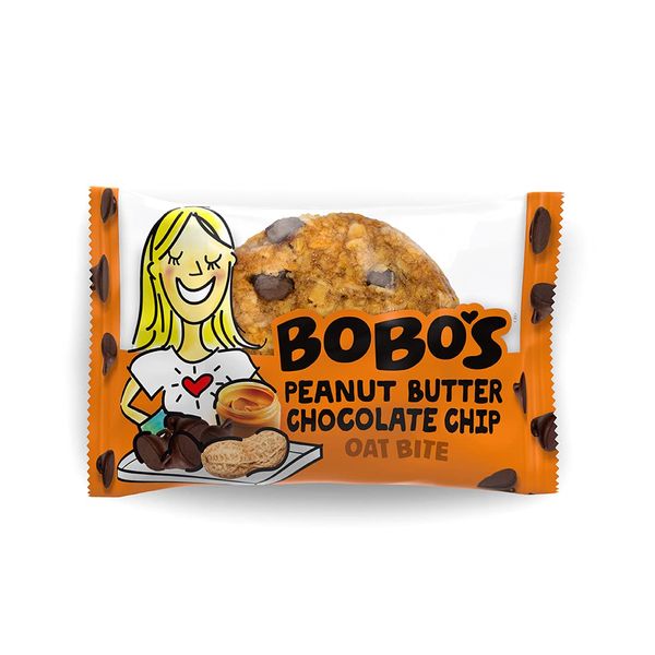 Bobo's Peanut Butter Chocolate Chip Oat Bites, 30 Pack (1.3 oz Each), Healthy Gluten-Free Snack