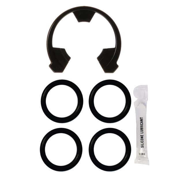 Water Softener Clip (1) and O-Rings (4) plus 1g silicone o-ring lubricant