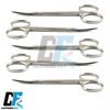 5X Dental Surgical Iris Curved Gum Scissors 4.5'' Surgery Tissue Trimming Sharp