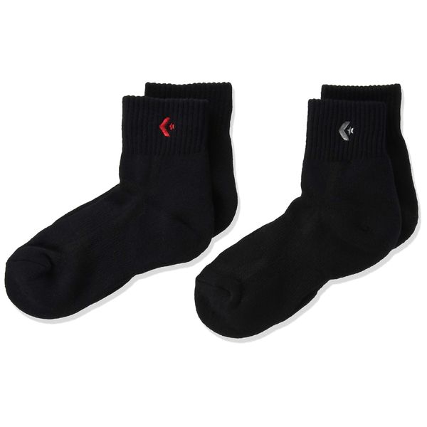 Converse Basketball Socks, Game/Practice Socks, Set of 2, New Ankle Socks, Kids, black