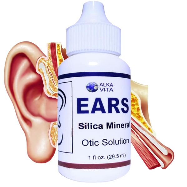 EAR DROPS SILICA ALKALINE SOLUTION Tinnitus Fungi Deafness Infection By ALKAVITA