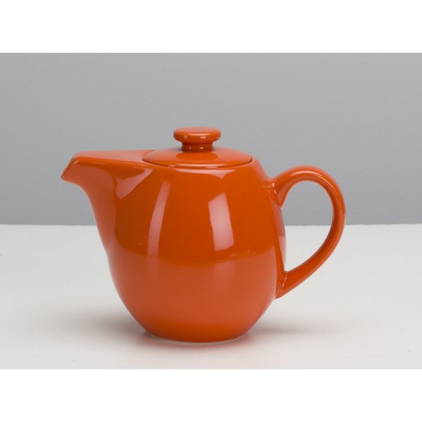 OmniWare Teaz Orange Stoneware 24 Ounce Teapot with Stainless Steel Mesh Infuser