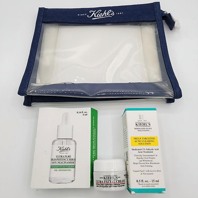 Kiehl's Acne Clearing & Nourishing Combo 3pcs with bag - Acne Clearing