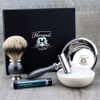 Silver Tip Brush and DE Safety Razor,Bowl & Soap.
