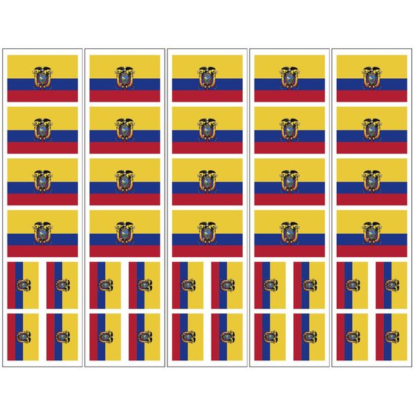 40 Tattoos: Ecuador Flag, Ecuadorian Party Favors