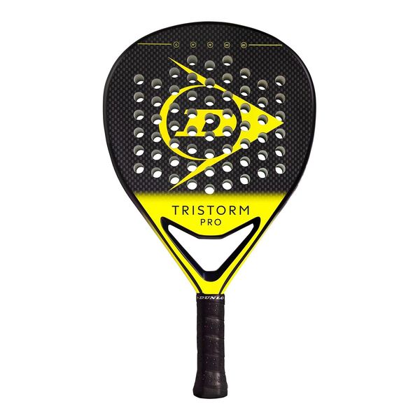 DUNLOP Padel Bat Tristorm Pro, Black, Yellow, Grey, White