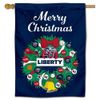 Liberty Flames Happy Holidays Christmas Banner Flag