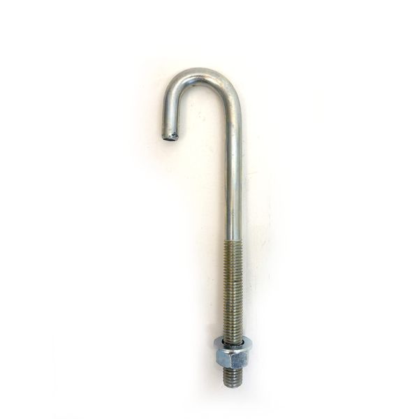 M12 Hook Bolt, Wire Tensioning Straining Bolt, Roofing J Bolt (4, 250mm)