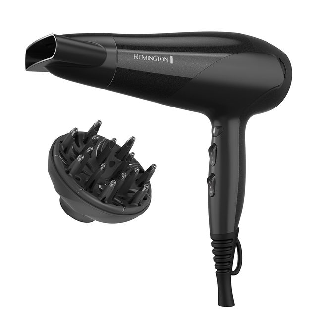 Remington Damage Protection Hair Dryer with Ceramic + Ionic + Tourmaline Technology, Black, 3 Piece Set