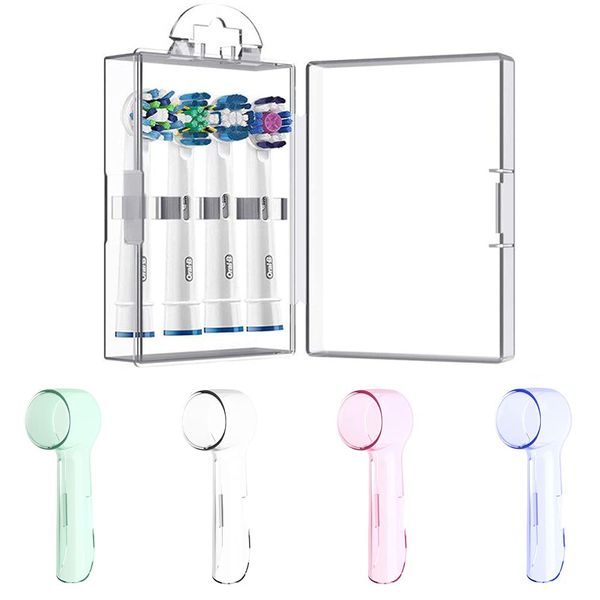 Nincha Electric Toothbrush Head Storage Case + 4 PCS Toothbrush Head Covers for Oral B