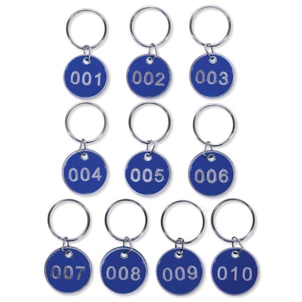 [ISMCREATION] Number Tag, Door Number Tag, Locker Key Number 1-10 x Metal (Blue)