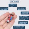 DAOKAI 5PCS High Sensitivity Microphone Sensor Module Two Channels Sound Detection Control Switch Module PIC AVR(Red) DC5V for Arduino, ​with Wire