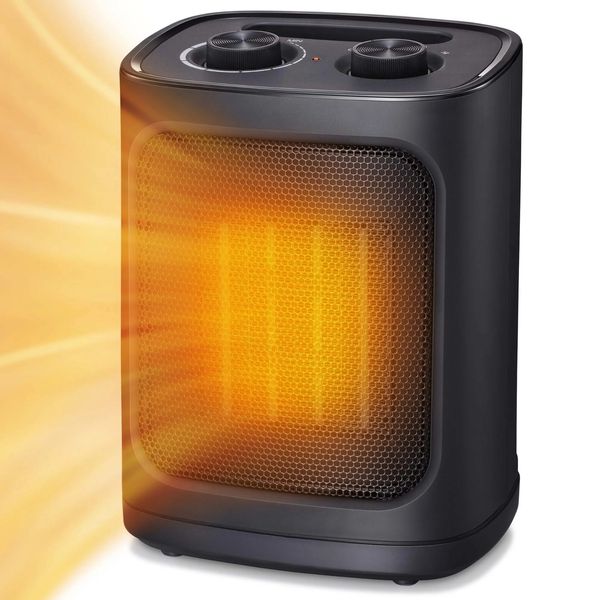 Kndko Electric Ceramic Small Space Heater, 950W & 1500W Portable Heater