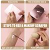 Makeup Spatula and Palette Set, Acrylic Cosmetic Spatula Tool Makeup Mixing Palette with Spatula Foundation Palette and Spatula for Makeup Nail (Pink)