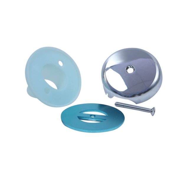 Big Single Hole Overflow Gasket Kit with Overflow Cover (Chrome)