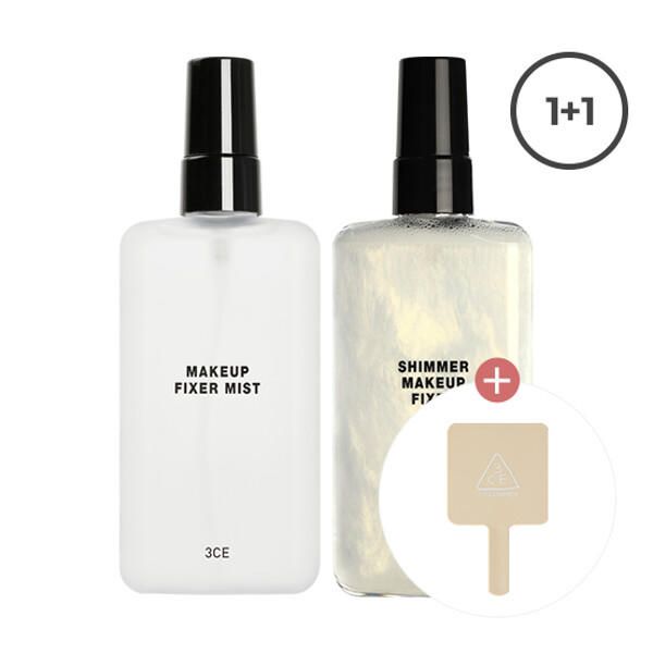 [1+1] 3CE Makeup Fixer + Simple Hand Mirror Beige