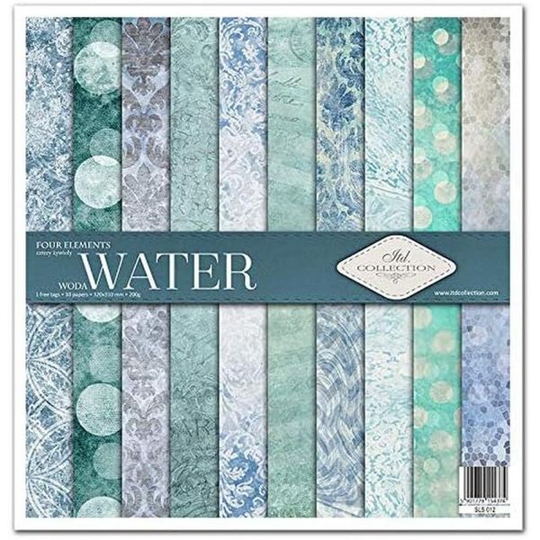 ITD Collection - Scrapbooking-Paket, Scrapbooking-Papier, Dekorpapier, Papiergröße - 310 x 320 mm (Wasser)