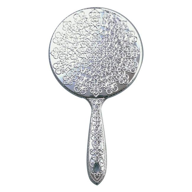 Yamamura Y-12 Plated Hand Mirror, S, Silver