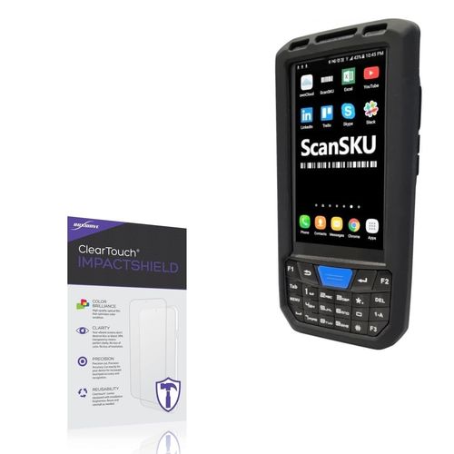 BoxWave Screen Protector Compatible with ScanSKU Android Barcode Scanner Rugged R Series (1D & 2D) - ClearTouch ImpactShield (2-Pack), Impenetrable Screen Protector Flexible Film
