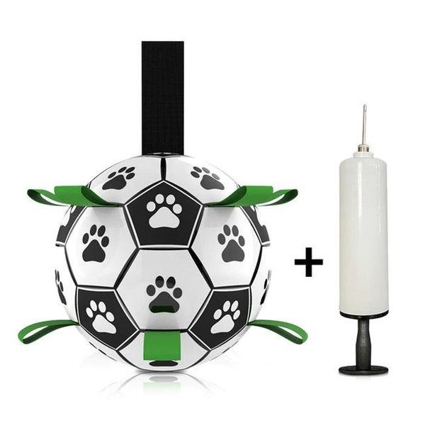 Interactive Dog Soccer Ball: Durable, Soft, And Engaging Pet Toy - Football With Pump Set