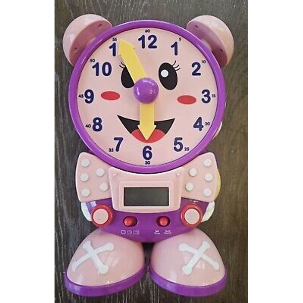 The Learning Journey Telly The Teaching Time Clock Pink Educational Works