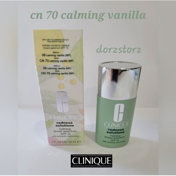 CLINQUE Redness Solutions Makeup SPF 15 *CN70 CALMING VANILLA * / 1 oz / NIB