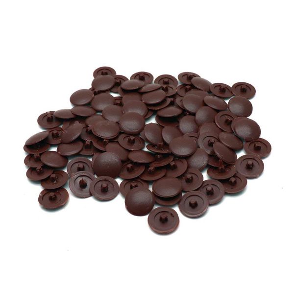 Luomorgo Home Office Screw Cap Cover Self-Tapping Plastic (Brown) 100pcs