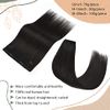 Kun na Hair Wire Extensions Invisible Double Drawn Real Long Hair Pieces with Adjustable Size Heat-Resistant Silky Straight Remy Human Hair Fishing Line Hair Extensions(18 inch, 1B)