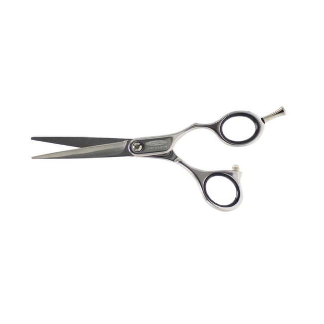 Cricket Logo Silver Series 5.25” Ultra Lightweight Hair Cutting Shear Professional Stylist Barber Haircutting Scissors, Aluminum Handles, Stainless Steel