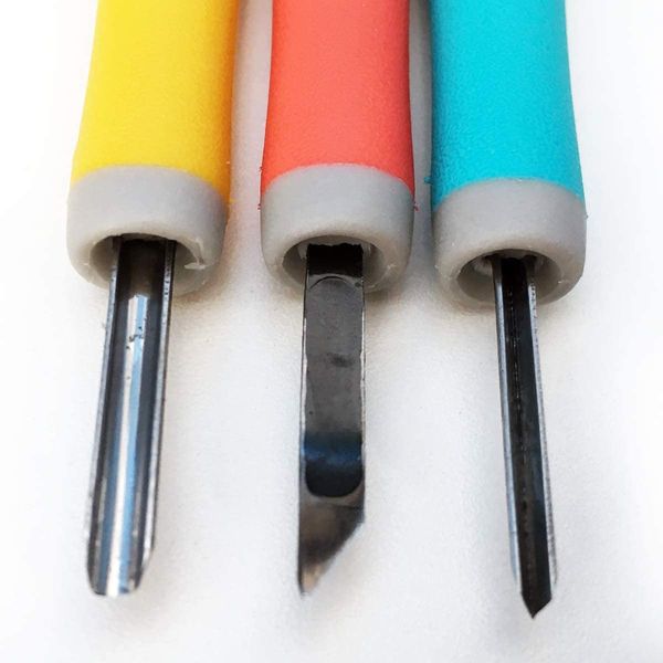 Road Cutlery Rubber Han Chisel Set, Set of 3, S Set with Cap