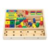Melissa & Doug Wooden Construction Building Set in a Box (48 pcs)